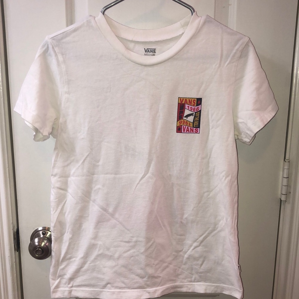 A colorful vans shirt